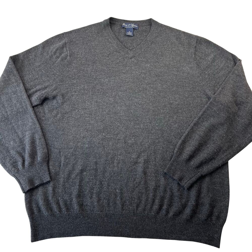 David & Squire Fine Merino Wool Heather Gray Men's sizer Size XL